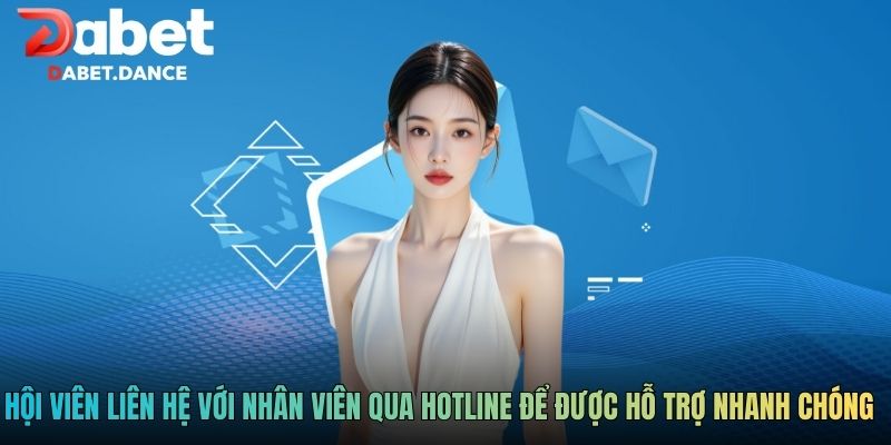 Hội viên liên hệ với nhân viên qua Hotline để được hỗ trợ nhanh chóng